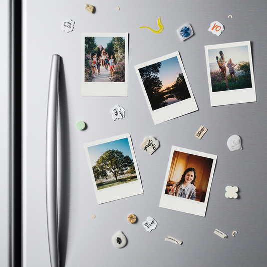 Personalized Classic Polaroid Fridge Magnets (Sets of 4-20)