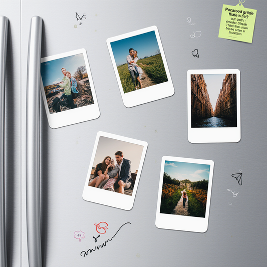 Personalized Pocket Polaroid Fridge Magnets (Sets of 4-20)