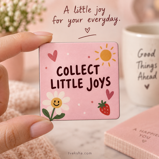 Collect Little Joys – Cute Quote Fridge Magnet