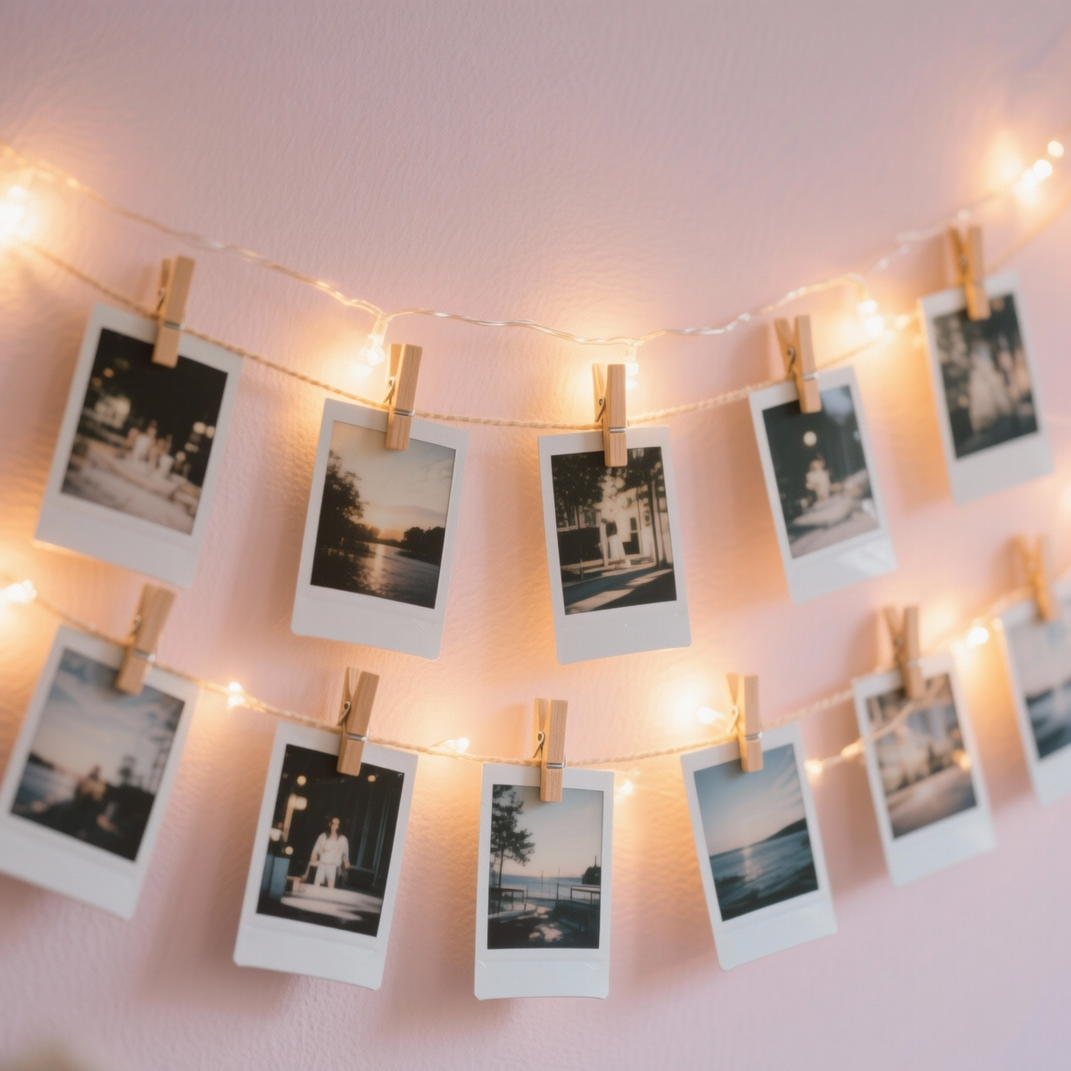 Hanging Polaroid-Style Photo Prints – 8–16 Prints