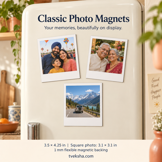 Classic Polaroid-Style Photo Magnets - Packs of 4-20