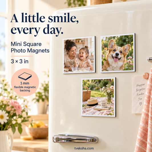 Mini Square Photo Magnets – Packs of 4–20
