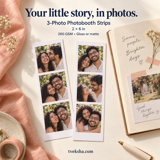 Photobooth Strips – 3 Photo Layout – Packs of 4–12