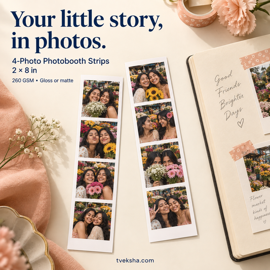 Photobooth Strips – 4 Photo Layout – Packs of 4–12