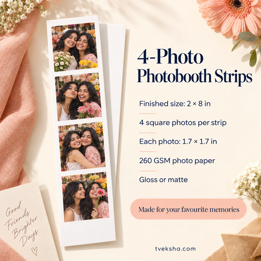 Photobooth Strips – 4 Photo Layout – Packs of 4–12