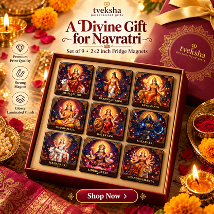 Navdurga Flexible photo Fridge Magnets Set of 9 | Nine Forms of Maa Durga