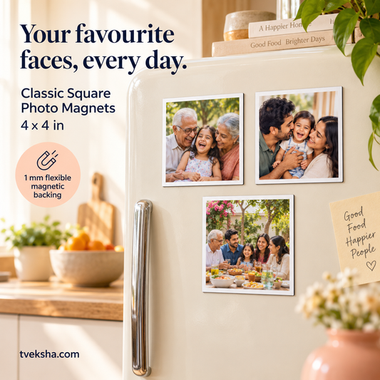 Classic Square Photo Magnets - Packs of 4-20