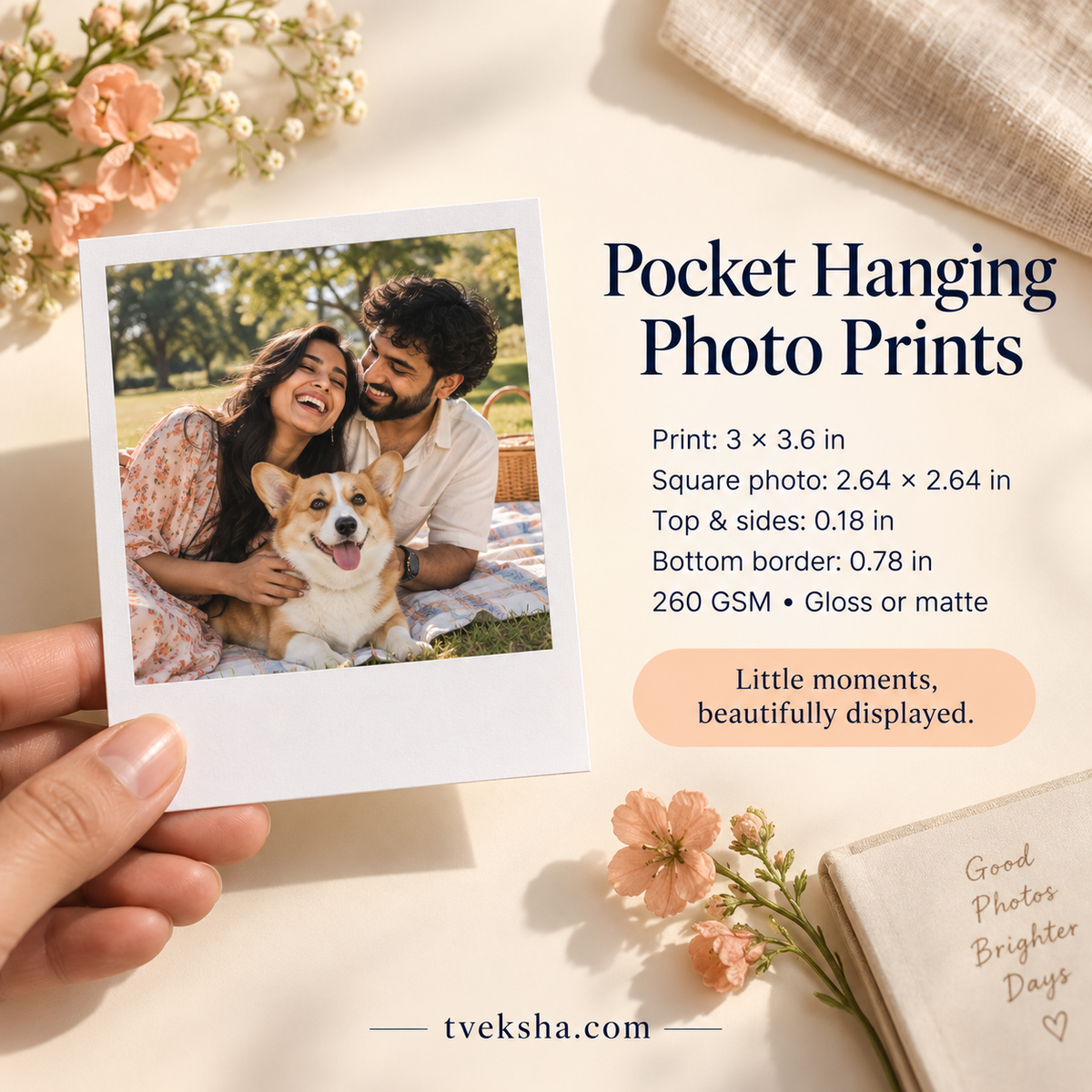 Hanging Polaroid-Style Photo Prints – 8–16 Prints