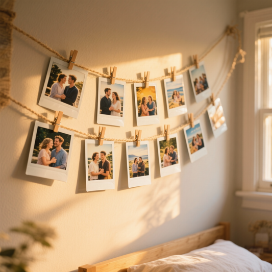 Hanging Polaroid-Style Photo Prints – 8–16 Prints