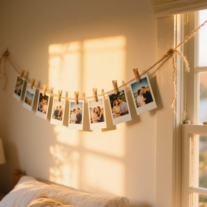 Hanging Polaroid-Style Photo Prints – 8–16 Prints