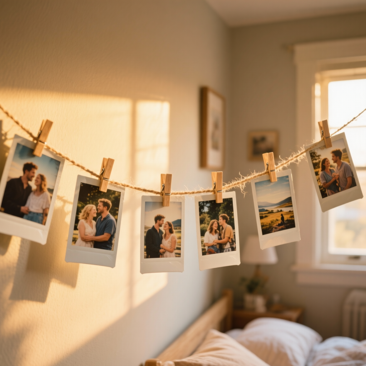 Hanging Polaroid-Style Photo Prints – 8–16 Prints