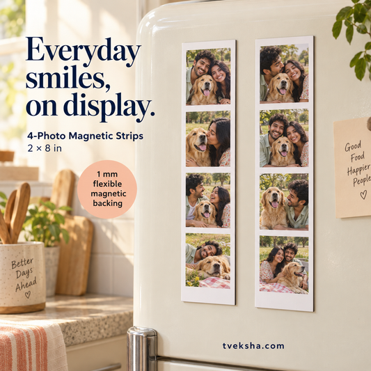Magnetic Photobooth Strips – 4 Photo Layout – Packs of 4–12