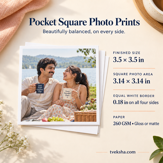 Pocket Square Photo Prints – Packs of 12–60
