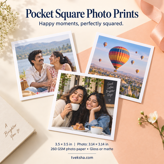 Pocket Square Photo Prints – Packs of 12–60