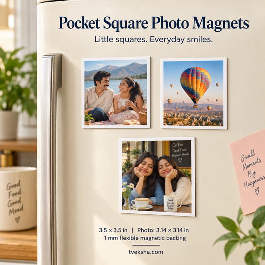 Pocket Square Photo Magnets – Packs of 4–20