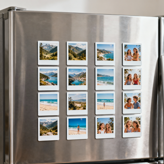 Classic Polaroid-Style Photo Magnets - Packs of 4-20